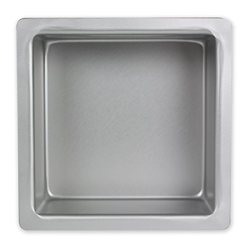 PME SQR093 Square Cake Pan 9 x 9 x 3 Inches Deep Aluminium Silver 9 x 9