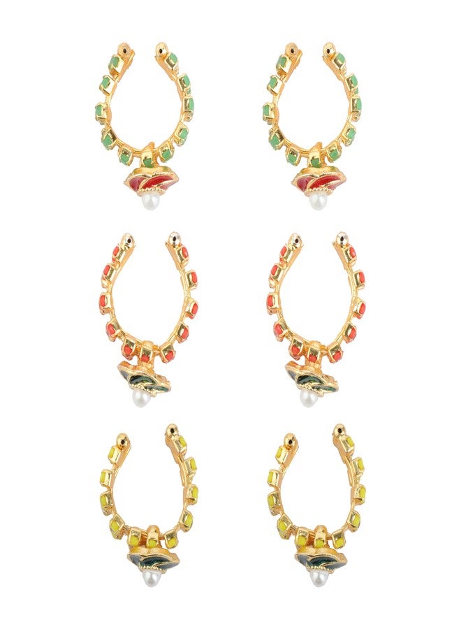 Aditri Creation Set of 3 Pair of Bangles Designer God Set for Ganesh/Laddu Gopal/Devi Maa/Radha Krishna Haar Sringar Deities jewellary for All God Statue for Diwali Decorations (Size:-0.5") - Image 3