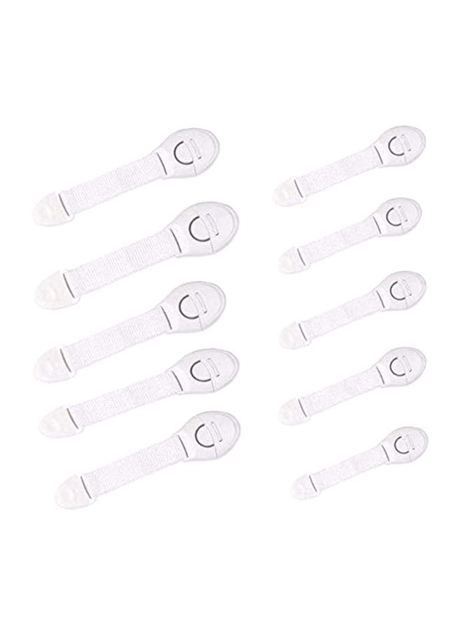 10-Piece Children Locking Doors Safety Durable Locks Set With Buckle Design - Image 1