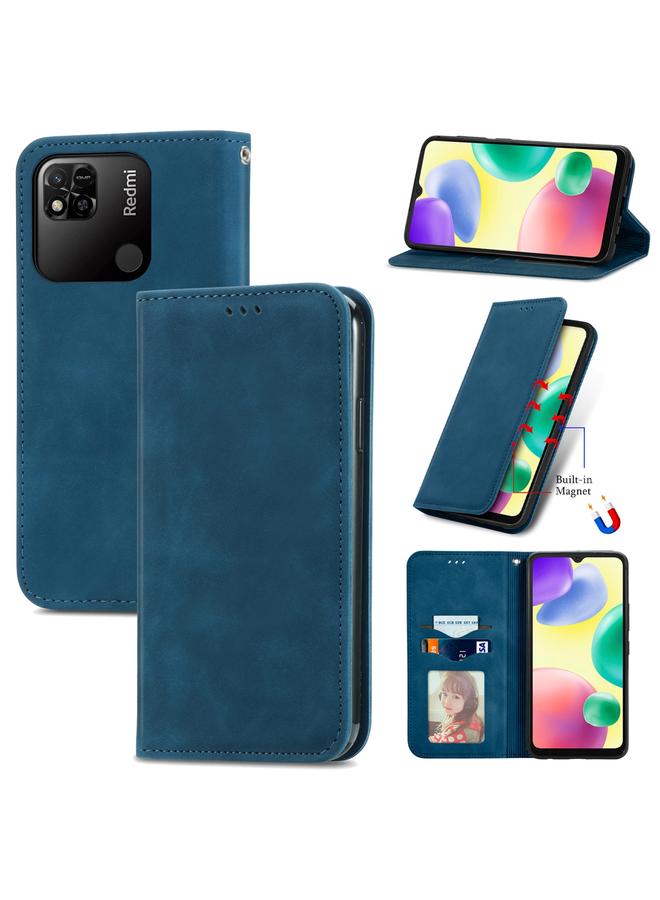 The Bros Case For Xiaomi Redmi 10A Retro Skin Feel Magnetic Leather Phone Case