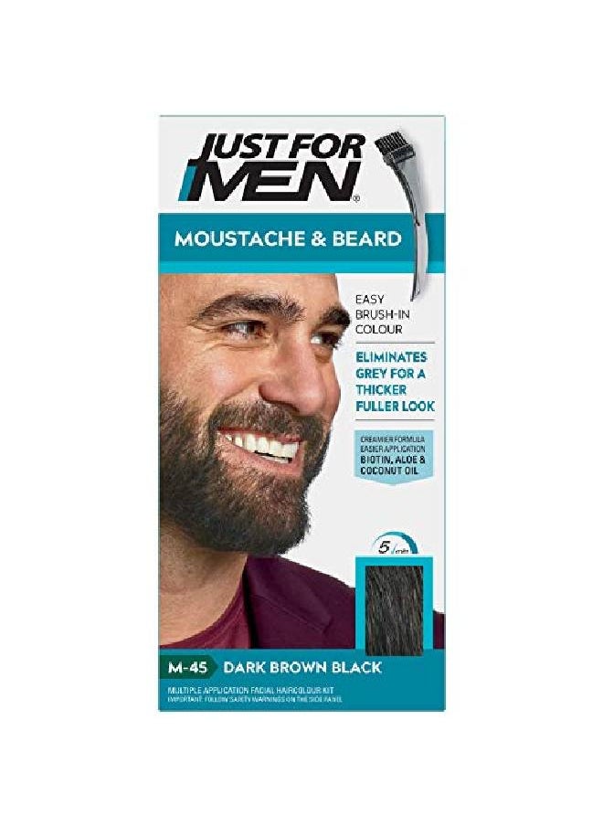 Just For Men صبغة الشارب واللحية باللون البني الداكن تزيل اللون الرمادي وتمنحك مظهرًا أكثر كثافة وامتلاءً M45  - Image 1