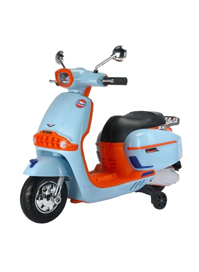 Dream Land Fat Amy Electric Rides-on Vespa for Kids - Blue - T08 