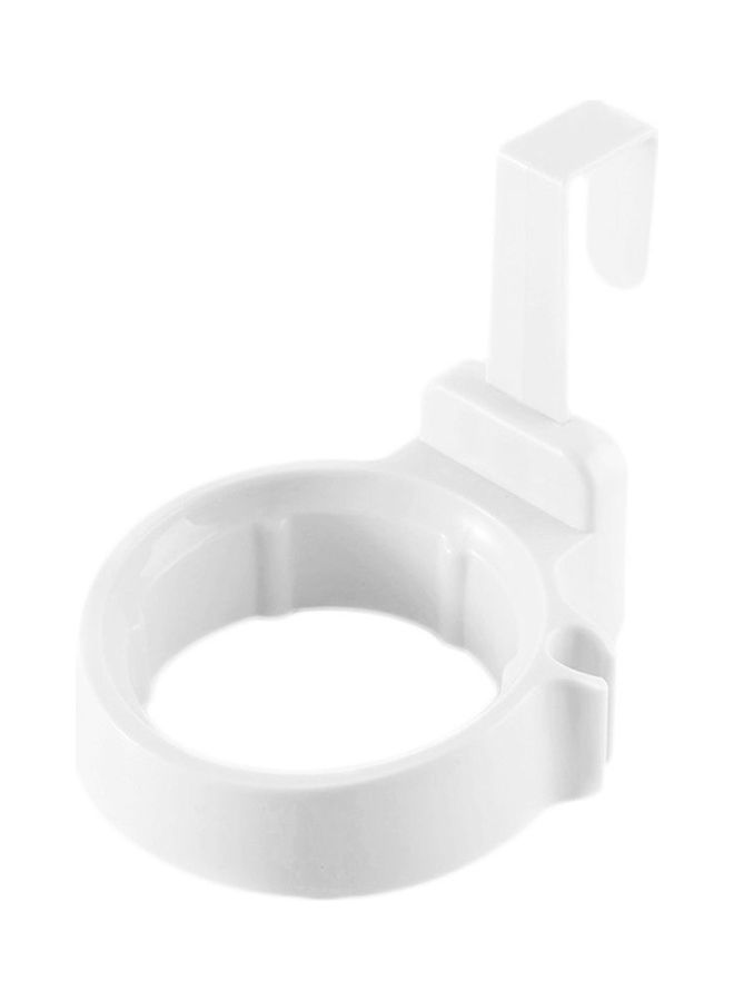 NIBEMINENT Portable Hair Dryer Organizer White 12.6 x 11.5 11.8cm - Image 1