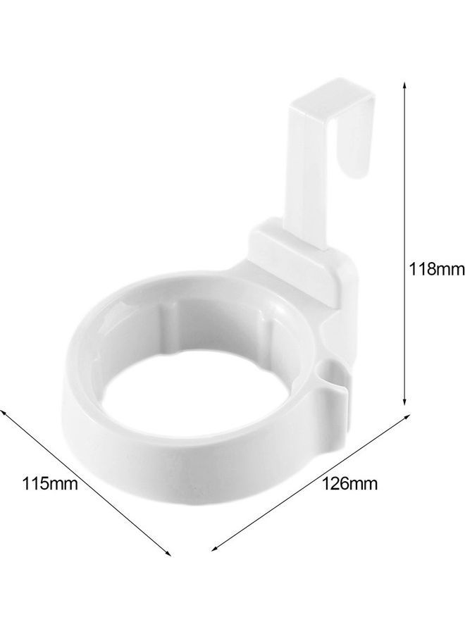 NIBEMINENT Portable Hair Dryer Organizer White 12.6 x 11.5 11.8cm - Image 3