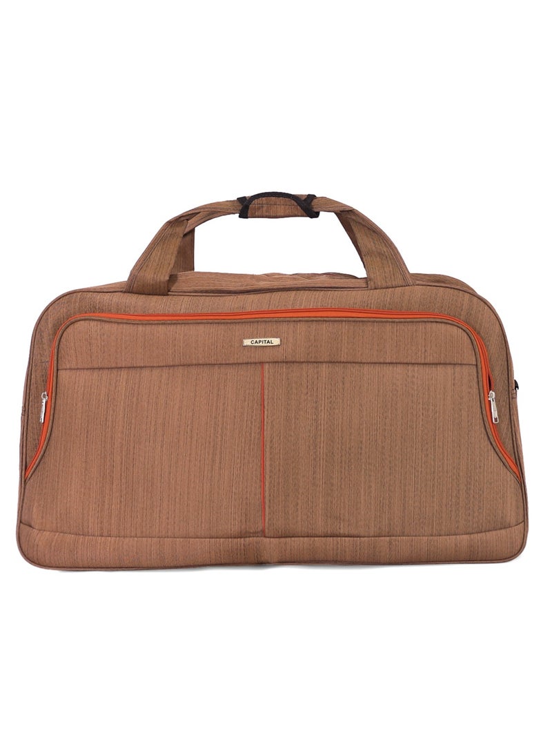 CAPITAL حقيبة دافل كابيتال 19 بوصة، لون القهوة - Image 1