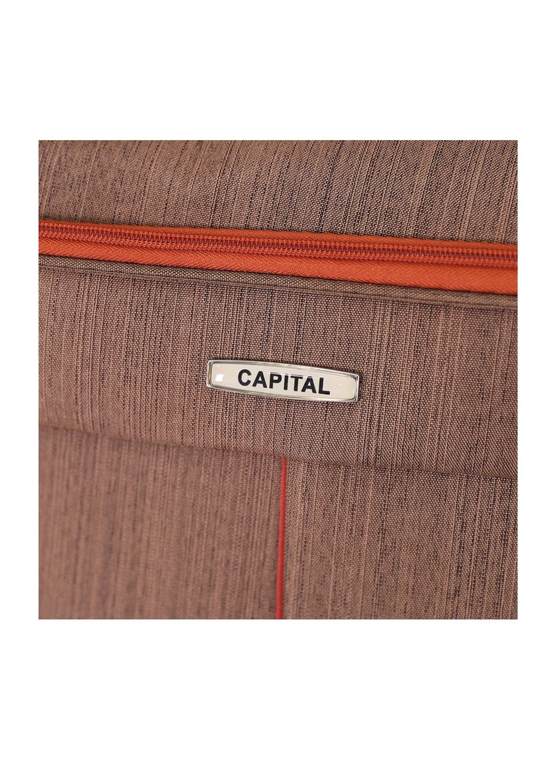 CAPITAL حقيبة دافل كابيتال 19 بوصة، لون القهوة - Image 2