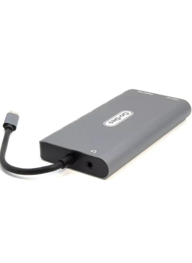 ماركة غير محددة - NEW USB-C Hub Adapter GD-8792 – 4-in-1 Multiport Adapter with HDMI, USB 3.0, and Power Delivery for Laptops and Tablets - Image 1