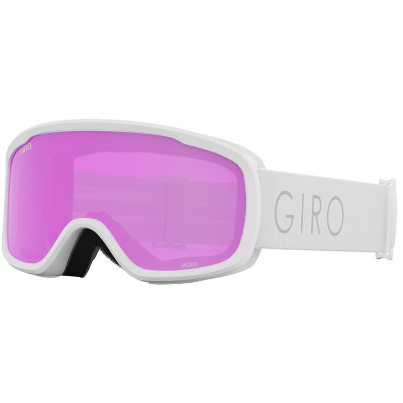 Giro Moxie Asian Fit Ski Goggles - Snowboard Goggles for Women & Youth - White Core Light Strap w/Amber Pink/Yellow Lenses - Image 1