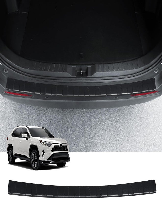 Bercicci واقي المصد الخلفي الخارجي من بيرسيتشي لسيارة تويوتا RAV4 موديلات 2025، 2024، 2023، 2022، 2021، 2020، 2019 الهجينة، برايم (PHEV)، مصنوع من مادة ABS، واقي المصد الخلفي، واقي عتبة صندوق السيارة (أسود). - Image 1