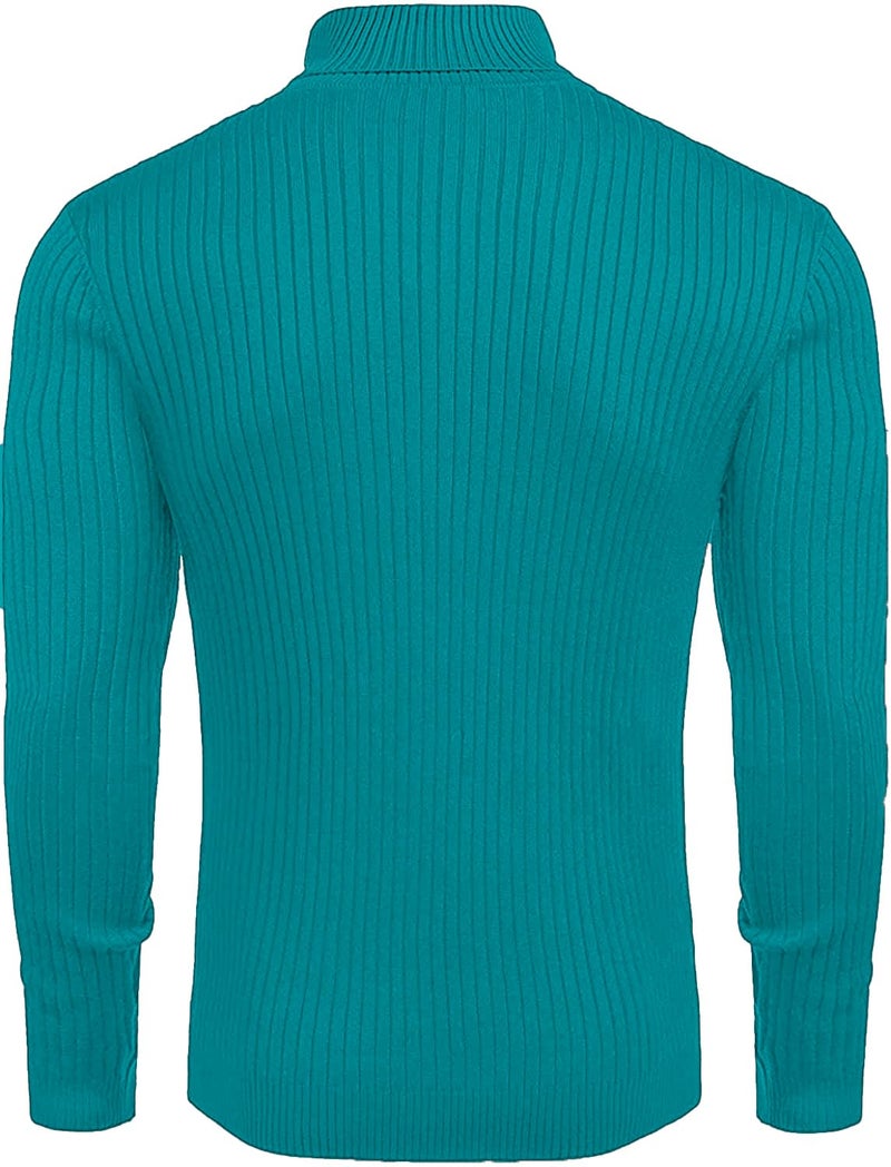 NORTHWIND Men's High Turtle Neck Cotton T-Shirt (Light Turk, Medium) - Image 3