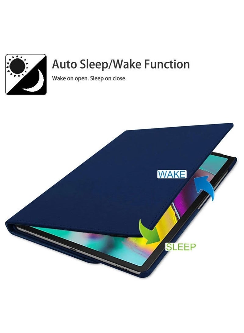 VKL Case Compatible with Xiaomi Pad 6/6 Pro Case (11" 2023 release) Multifunctional Leather Cover Swivel Unique Stand Anti-Fall Auto Sleep/Wake (Blue) - Image 4