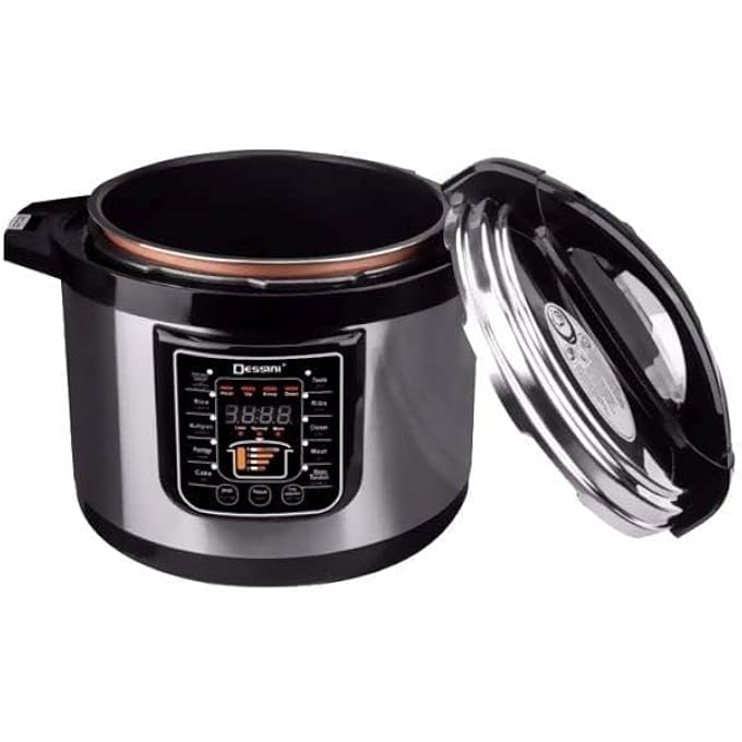 DESSINI Electric Pressure Cooker 10 L 1350 W 10 SilverBlack - Image 2
