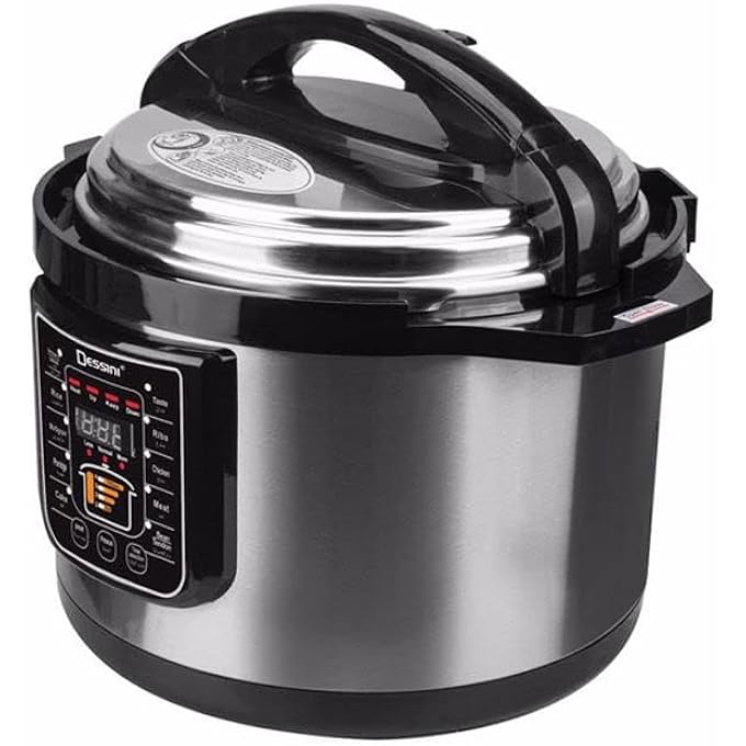 DESSINI Electric Pressure Cooker 10 L 1350 W 10 SilverBlack - Image 4