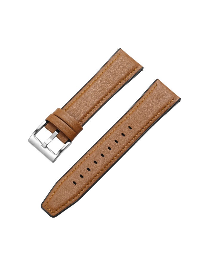 Suitable For Huawei Gt2 Samsung Galaxy Rubber Sole Leather Watch Strap Microfiber Leather Wrist Strap Quick Release Ear 20/22mm - Image 5