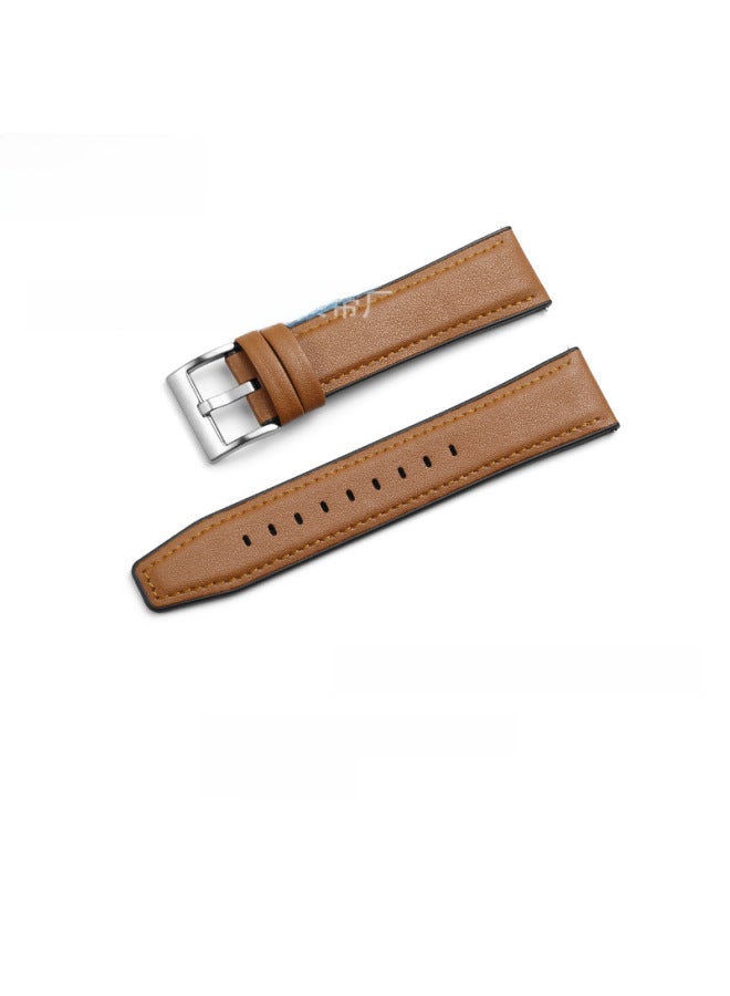Suitable For Huawei Gt2 Samsung Galaxy Rubber Sole Leather Watch Strap Microfiber Leather Wrist Strap Quick Release Ear 20/22mm - Image 2