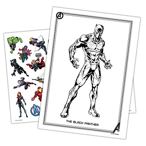 Marvel Avengers 48Page Color Activity Book with Tattoos Bendon 45655 - Image 5