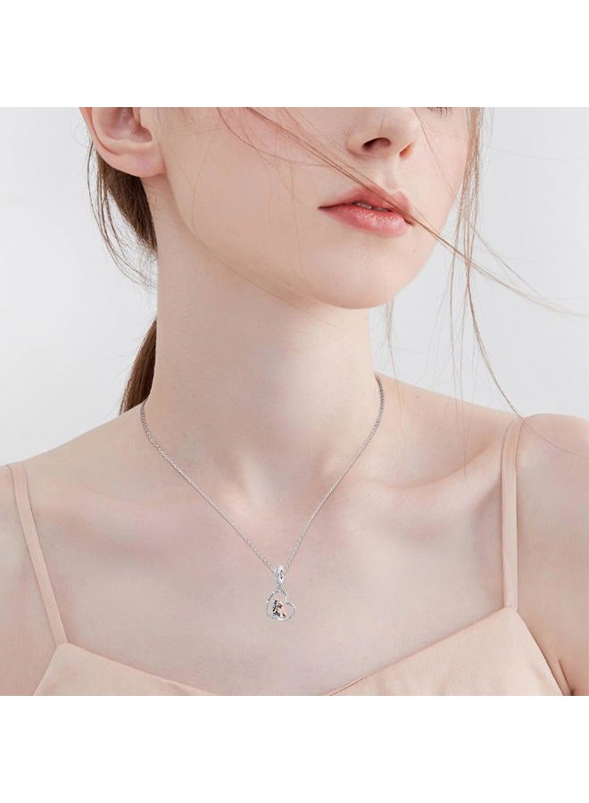 QeenseKc Sister Heart Pendant Charm for Pandora Braceelt Engraved Always My Sister Forever My Friend - Image 5