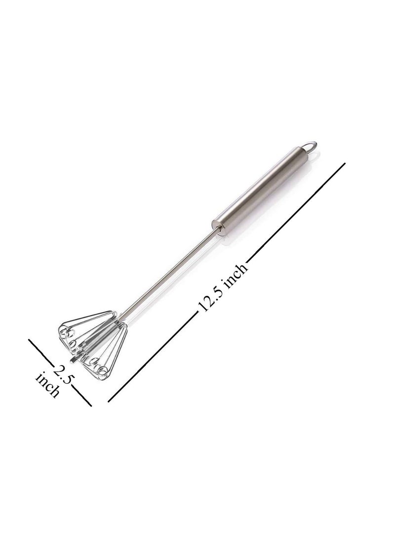 Cloudzy - Cloudzy Egg Whisk Spring Rawai Handy Churner Manual Whisk Hand Valona Egg Beater Hand Blender Mixer Butter Milk Frother Maker Hand Push Whisk 1 - Image 1