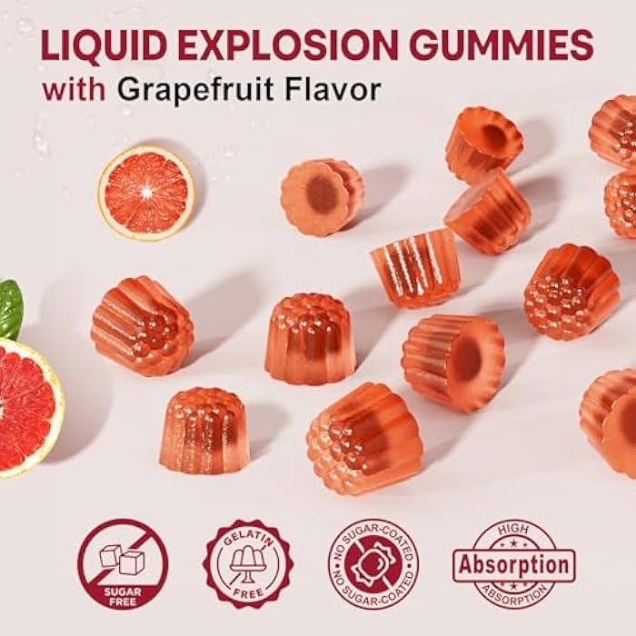 NEVISS Maca Root Filled Gummies 2000mg for Women Men | Sugar Free | Organic Black, Red, Yellow Maca Root Supplement Gummy Chews with Ashwagandha Ginseng & Zinc | Vegan, Non-GMO, Grapefruit Flavor, 60 Count - Image 5