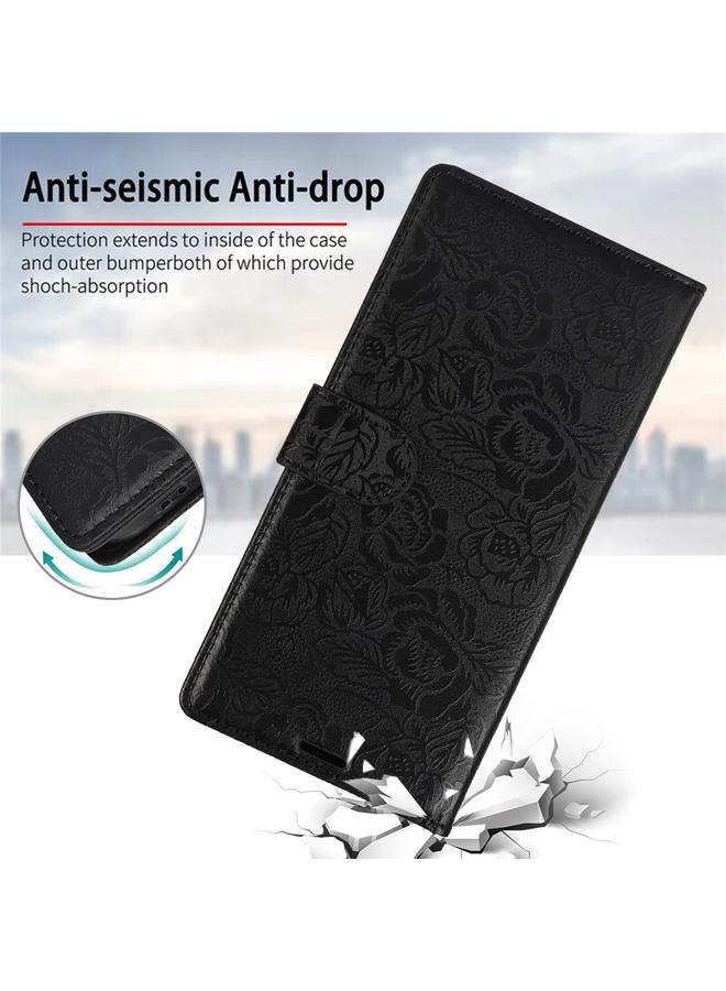 S-TOP Case For iPhone 11 Peony Flowers Imprint Leather Phone Case - Image 4