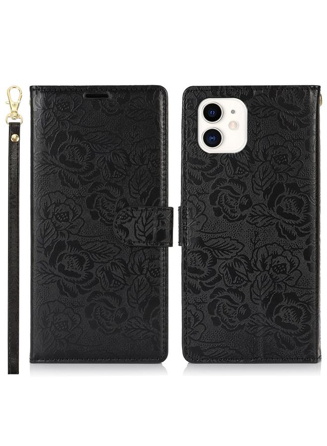 S-TOP Case For iPhone 11 Peony Flowers Imprint Leather Phone Case - Image 2