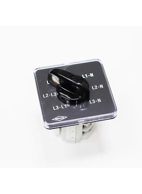 Breams Voltmeter switch 3 concatenated voltages and 3 phase voltages, 20A, 690V, Rotary Cam Switch, IP20 Selector Switch, 72x72mm Plate