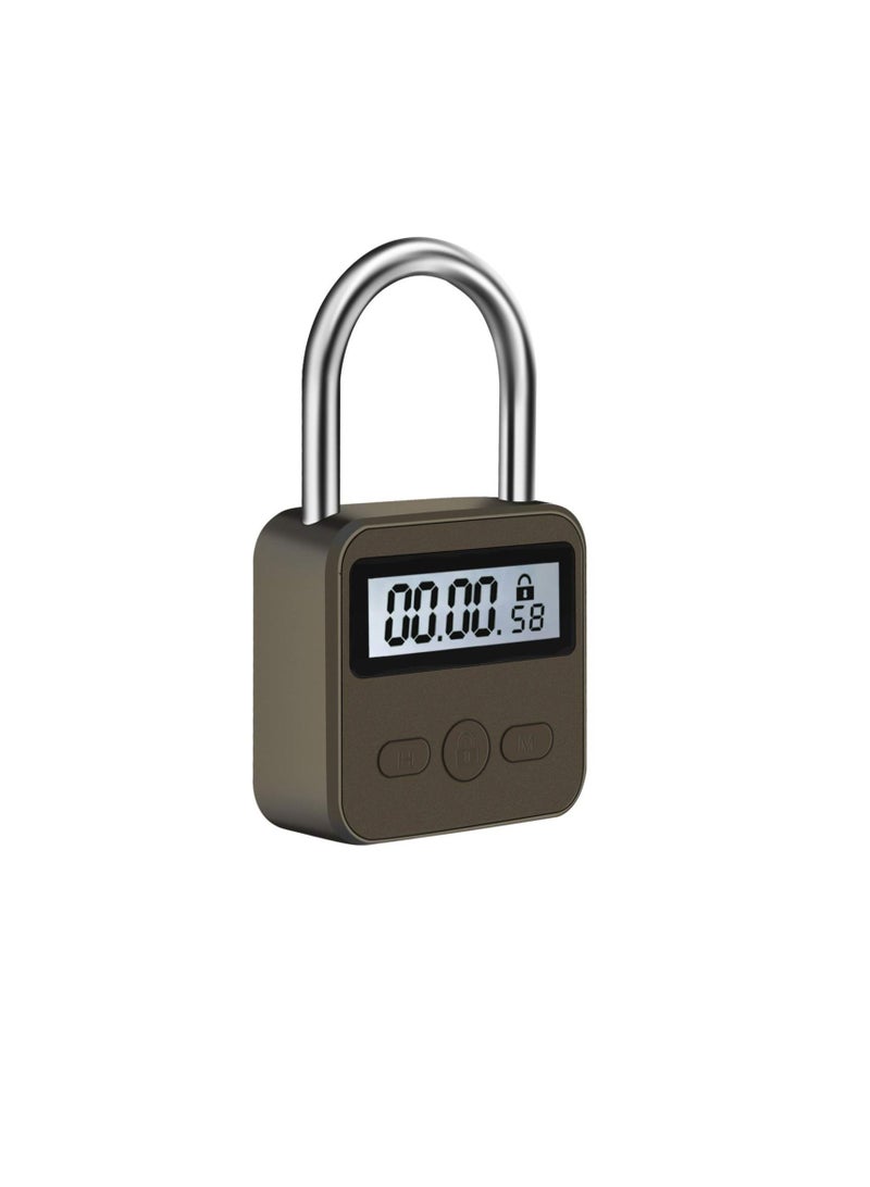 Excefore KASTWAVE Metal Time Padlock - Multi-Function Timer Lock 99 Hours Max Timing with Electronic LCD Timed Display Micro USB Rechargeable  - Image 1