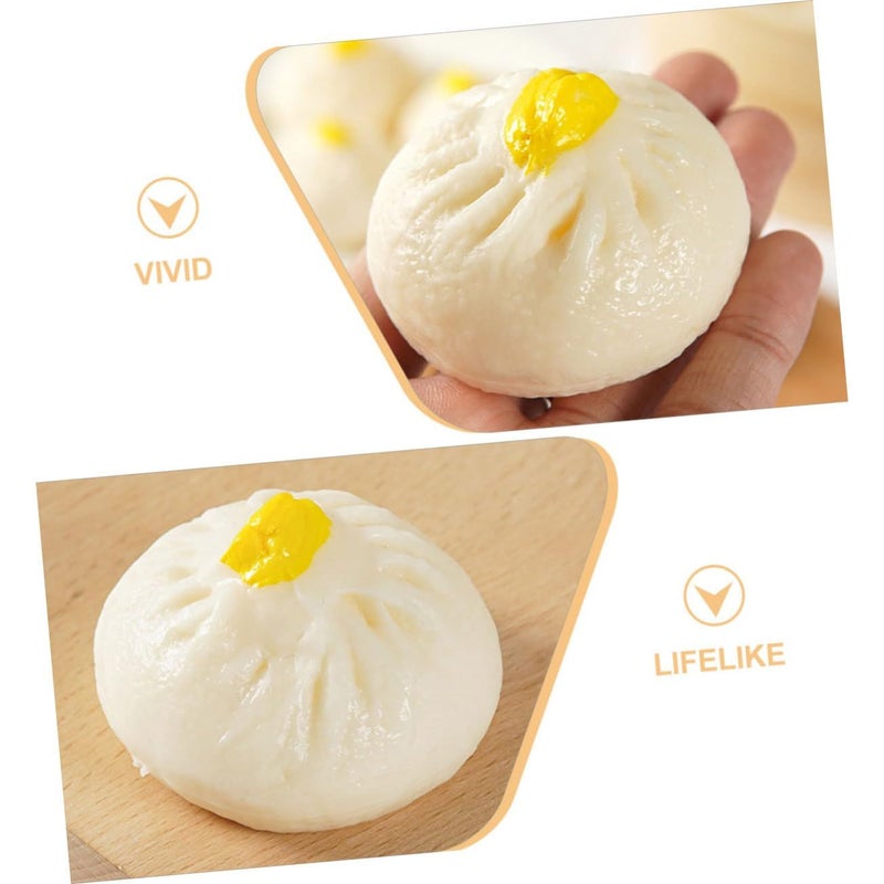 1 Set Realistic Steamed Bun Models Lifelike Simulation Food Props For Photography Parties Weddings And Restaurant Displays Non Fading Deform Resistant - Image 4