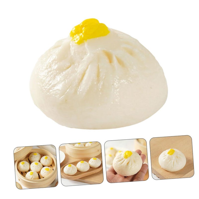 1 Set Realistic Steamed Bun Models Lifelike Simulation Food Props For Photography Parties Weddings And Restaurant Displays Non Fading Deform Resistant - Image 3