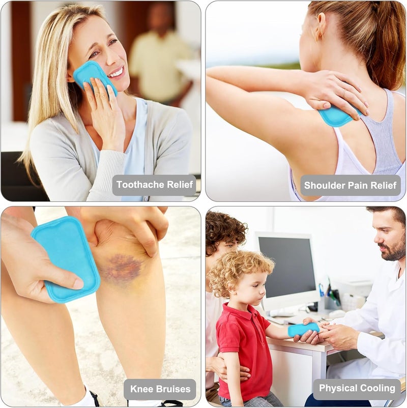 GROTTES Reusable Small Ice Packs  Hot  Cold Mini Gel Cold Packs for Injuries Sinus Relief Tired Eyes Headaches First Aid Pain Relief Wisdom Teeth Face  6 Packs - Image 2