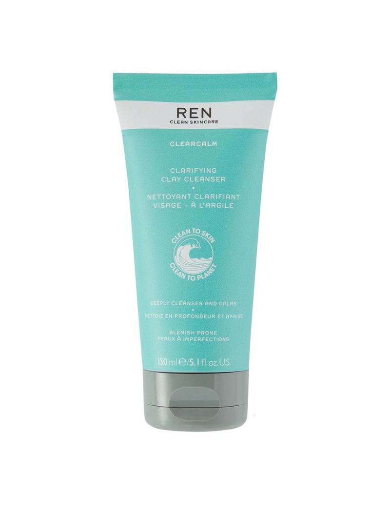 REN CLEAN SKINCARE Clear Calm Clarifying Clay Cleanser, 150ml