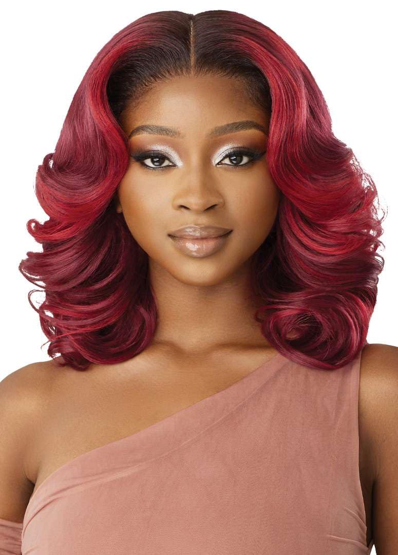 Outre 5X5 Lace Closure Wig Human Hair Blend Body Wave 16 OFF BLACK 1B
