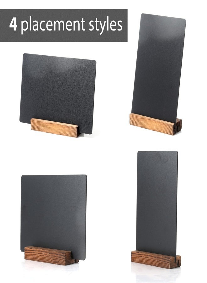 JDEA Desktop Chalkboard Sign Double-Sided Chalkboard with Wooden Base (3 Pack 7.9x5.1) - Image 2