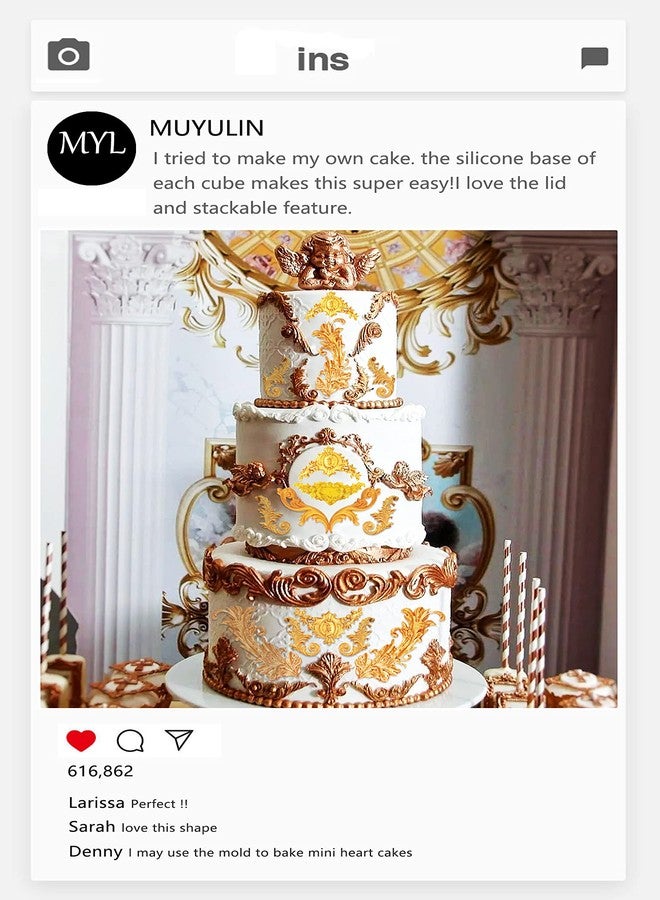 muyulin قوالب سيليكون باروكية بارزة للشوكولاتة، قالب ريشة مزخرف لتزيين كعكة الزفاف، زينة كب كيك من الطين - Image 5