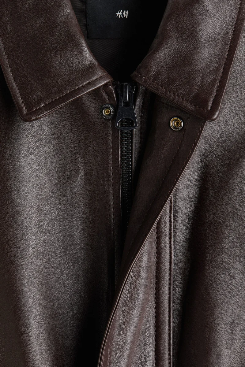 H&M Leather bomber jacket