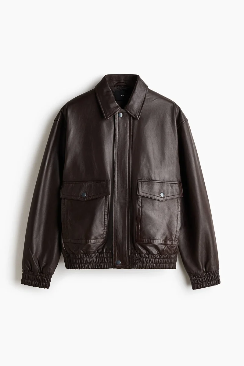 H&M Leather bomber jacket