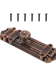 1 Pc Vintage Security Sliding Lock, Zinc Alloy Door Latch Barrel Bolt - Decorative Red Ancient Door Hardware, Heavy Duty Security Lock for Furniture