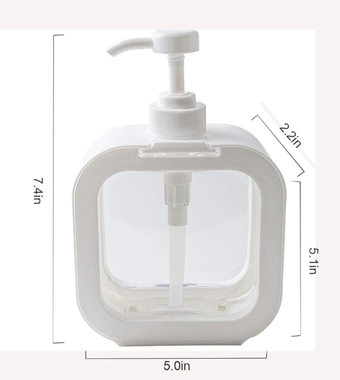 Vyllexa Plastic Empty Bottle Soap Dispenser for Bathroom Kitchen Large-Capacity Dispensing Bottled Hand Soap Dish Soap Shower Gel Shampoo Washing Powder Replacement Empty Bottle 1Pc, 10 Ounces - Image 2