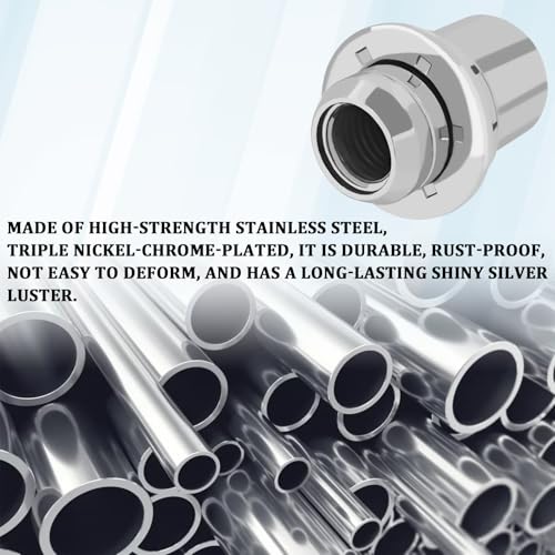 QQWD 4PCS Wheel Lock Lug Nuts for Toyota, M12x1.5 Anti-Theft Locking Lug Nuts with Wheels Lock Key, 00276-00900 Chrome Wheel Locks for Car Lugs Nut Compatible with Toyota Camry Lexus - Image 3