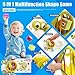 BYFWH 5 in 1 Montessori Sensory Toy for Toddlers 13 Activity Cube Baby Toys Infant Pulling Toy with Shape Sorter Silicone String Snail Pushtogo Car for Travel Play Gift for Boy Girl - Image 4