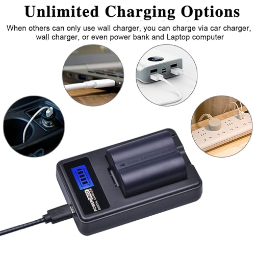 PowerTrust 2 Pack CGA-S006 CGR S006 S006E S006A S006 DMW-BMA7 DMW BMA7 Battery + LCD USB Charger for Panasonic DMC FZ7 FZ8 FZ18 FZ28 FZ30 FZ35 - Image 3