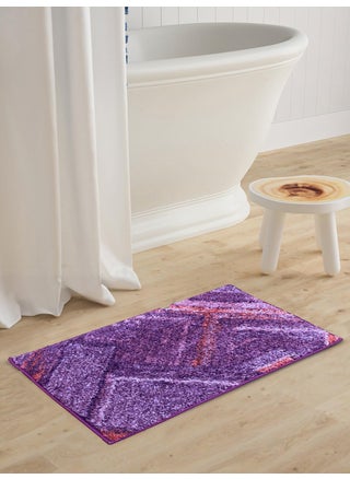 BIANCA Super Soft Designer Anti Slip Bath Mat -1pc Large (spa) | Super Soft Bath Rug, Floor Mat, Suitable for Bathroom | with Super Water Absorbency & Quick Dry Technology Geometric-Plum - pzsku/ZD707E45D96DA02F8CEB6Z/45/_/1742299641/7f12116e-45a0-4836-b1c3-552b88e85b7d