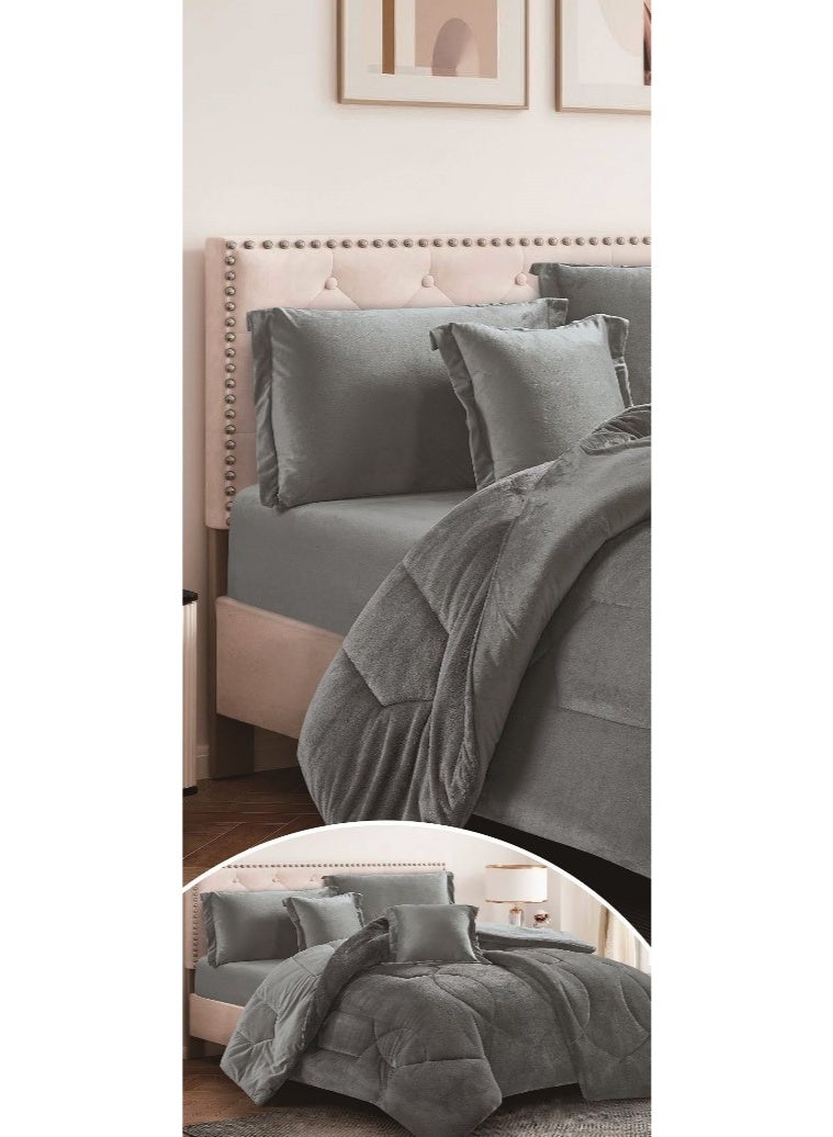 Smart Double bedspread made of soft velvet and fur with a hotel design for a luxurious hotel experience - Image 2