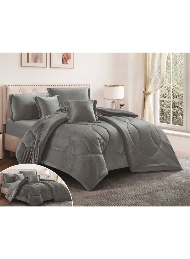 Smart Double bedspread made of soft velvet and fur with a hotel design for a luxurious hotel experience - Image 1