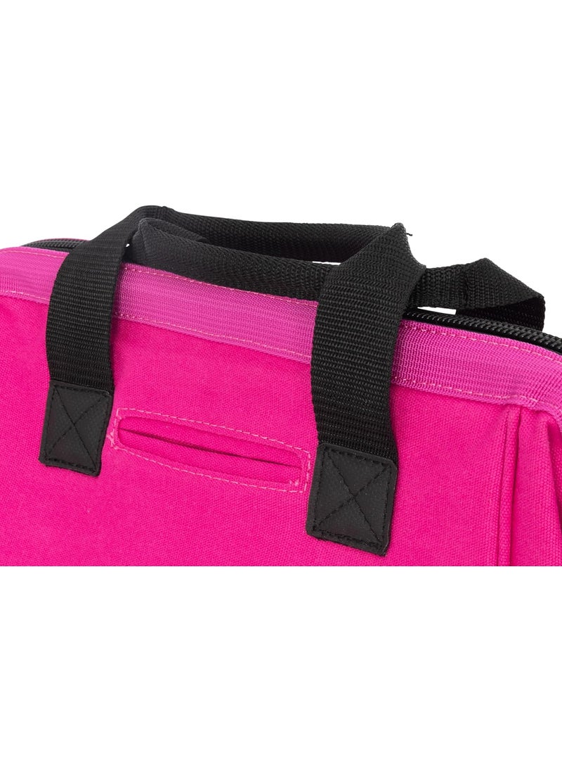 Dickies Dickies 12Inch Durable Canvas Work Bag for Painters Carpenters and Builders HeavyDuty Zipper Reinforced Handles Pink 57148  - Image 3