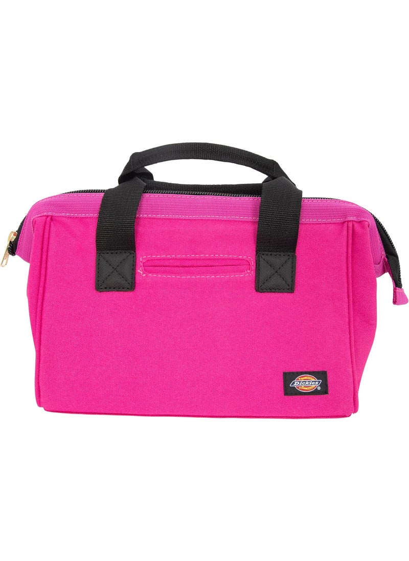Dickies Dickies 12Inch Durable Canvas Work Bag for Painters Carpenters and Builders HeavyDuty Zipper Reinforced Handles Pink 57148  - Image 1