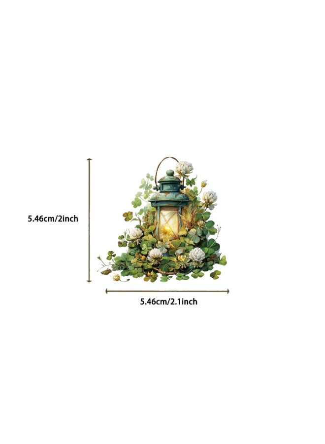 50PCS Forest Stickers Transparent PET Decals Waterproof Decorative Decals for Scrapbook DIY Crafts Album Bullet Journal Planner Water Bottles Laptops - Image 3