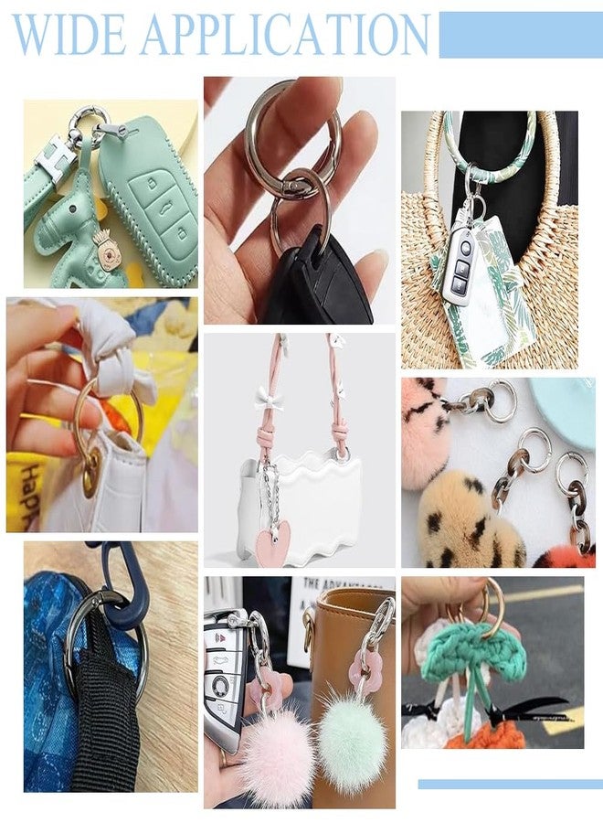 UNICRAFTALE 3pcs Spring Gate Rings Stainless Steel Round Spring O Rings Snap Clasps Trigger Carabiner Clips Snap Hooks Metal Keyring Buckle Clasps for Bag Purse Strap Key Chains18x3.5mm - Image 5