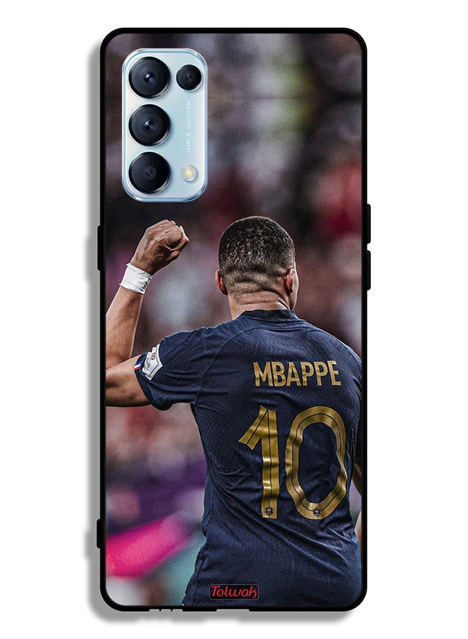 Tolwak Oppo Reno5 Pro 5G Protective Case Cover Mbappe 10 - Image 2