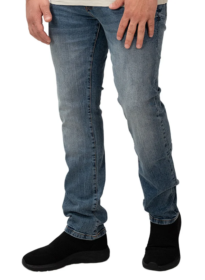 GIORDANO Men's Skinny Taper Stretch Denim Jeans Low Rise